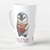 Merry & Bright Penguin Weihnachten Milchtasse (Linke Ecke)