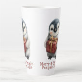 Merry & Bright Penguin Weihnachten Milchtasse (Vorderseite)