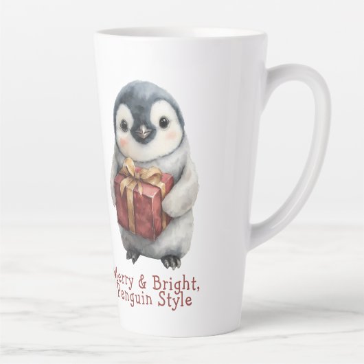 Merry & Bright Penguin Weihnachten Milchtasse (Rechts)