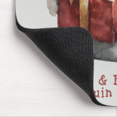 Merry & Bright Penguin Weihnachten Mousepad (Ecke)