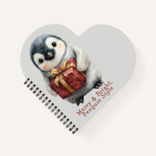 Merry & Bright Penguin Weihnachten Notizblock