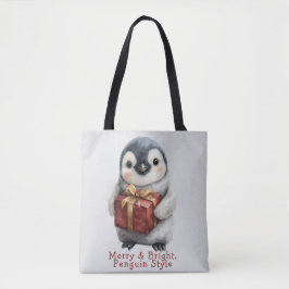 Merry & Bright Penguin Weihnachten Tasche
