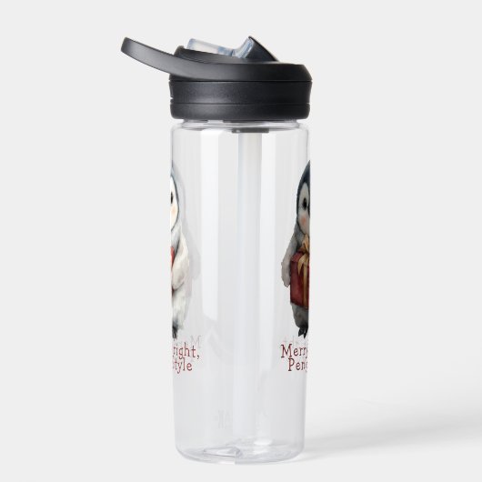 Merry & Bright Penguin Weihnachten Trinkflasche (Rechts)