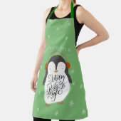 Merry Bright Penguin Whimsical Weihnachten Schürze (InSitu)