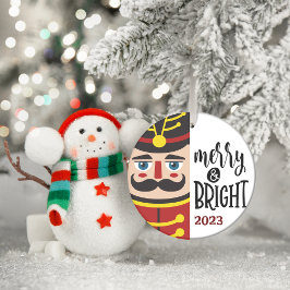 Merry & Bright personalisiert Keramik Ornament