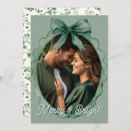 Merry & Bright Photo Holiday Christmas Feiertagskarte