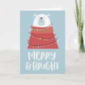 Merry & Bright Polar Bär Weihnachten (Vorderseite)