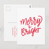 Merry & Bright Postkarte (Vorne/Hinten)