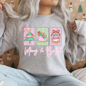Merry & Bright Preppy Christmas Sweatshirt