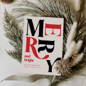 Merry & Bright Red & Black Retro Weihnachten