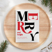 Merry & Bright Red & Black Retro Weihnachten