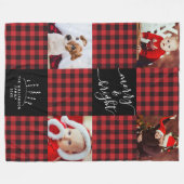 Merry & Bright Red Buffalo Kariertes Foto Fleecedecke (Vorderseite (Horizontal))