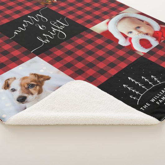 Merry & Bright Red Buffalo Kariertes Foto Sherpadecke (3/4)