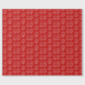 Merry Bright Red Christmas Geschenkpapier (Flach)