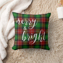 Merry & Bright Red Green Kariert Tartan Kissen