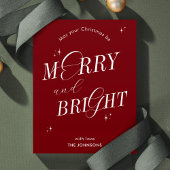 Merry & Bright Red Script Weihnachten außerhalb de