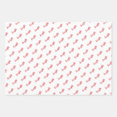 Merry Bright Red Strick Knitter Familienurlaub Geschenkpapier Set (Vorderseite 2)