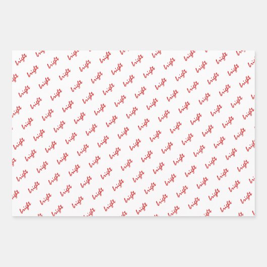 Merry Bright Red Strick Knitter Familienurlaub Geschenkpapier Set (Vorderseite 2)