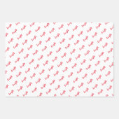 Merry Bright Red Strick Knitter Familienurlaub Geschenkpapier Set (Vorderseite 2)