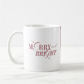 Merry & Bright Red & White Individuelle Name Weihn Kaffeetasse (Links)