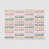 Merry & Bright Retro 80er Nostalgia Trendy Seidenpapier (Vorderseite)