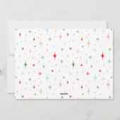 Merry & Bright Retro Family Urlaubskarte Feiertagskarte (Rückseite)