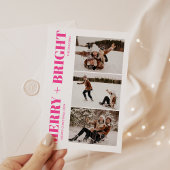 Merry & Bright Retro Hot Pink Weihnachten Foto