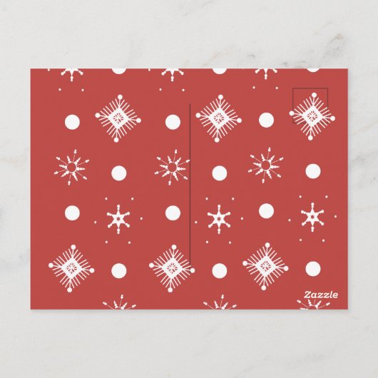Merry Bright Retro Santa Christmas Baby Dusche Red Postkarte (Rückseite)