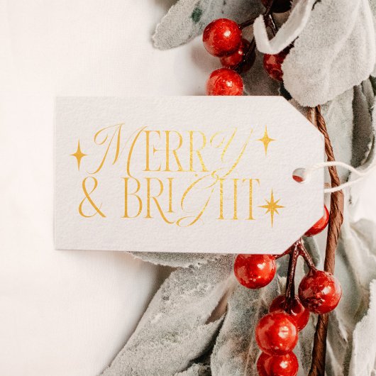 Merry & Bright Retro Stars Geschenkanhänger