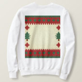 Merry & Bright Retro Ugly Christmas Sweater Patter Sweatshirt (Design Rückseite)