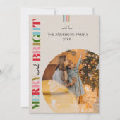 Merry & Bright Retro Weihnachten Fotos (Vorderseite)