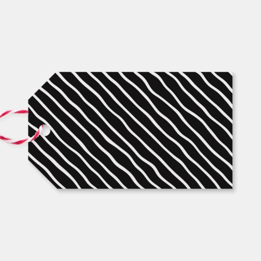 Merry & Bright Retro Weihnachten Geschenkanhänger (Rückseite Horizontal)