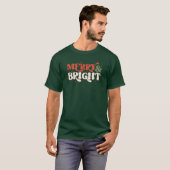 Merry & Bright Retro Weihnachten T-Shirt (Vorne ganz)