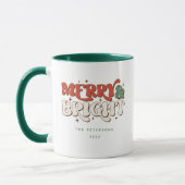 Merry & Bright Retro Weihnachten Tasse (Links)