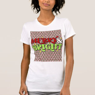 Merry & Bright - Retro Weihnachtsfeiertage T-Shirt