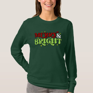 Merry & Bright - Retro Weihnachtsfeiertage T-Shirt
