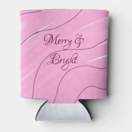 Merry & Bright rosa, lockig doodle Design mädchenh Dosenkühler