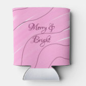 Merry & Bright rosa, lockig doodle Design mädchenh Dosenkühler (Rückseite)