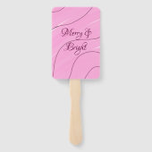 Merry & Bright rosa, lockig doodle Design mädchenh Fächer (Rückseite)