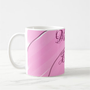 Merry & Bright rosa, lockig doodle Design mädchenh Kaffeetasse