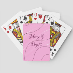 Merry & Bright rosa, lockig doodle Design mädchenh Spielkarten