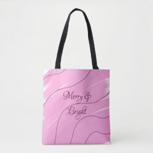 Merry & Bright rosa, lockig doodle Design mädchenh Tasche