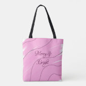 Merry & Bright rosa, lockig doodle Design mädchenh Tasche (Rückseite)