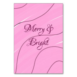 Merry & Bright rosa, lockig doodle Design mädchenh Tischnummer