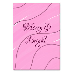 Merry & Bright rosa, lockig doodle Design mädchenh Tischnummer