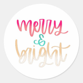 Merry & Bright Round Stickers