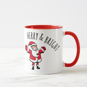 Merry & Bright Santa 11 oz Zwei-Tonen-Tasse Tasse