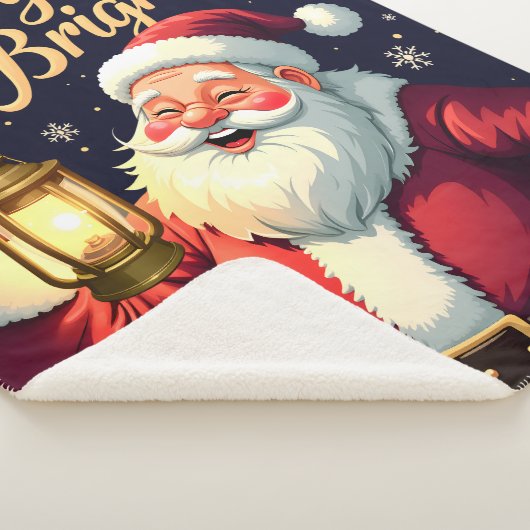 Merry Bright Santa Holding Lantern Illustration Sherpadecke (3/4)