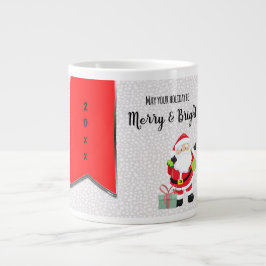 Merry & Bright Santa mit Jahr Jumbo-Tasse
