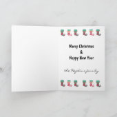 Merry & Bright Santa Personalisiert Feiertagskarte (Innenseite)